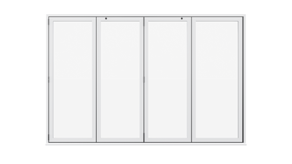 White Aluminium Bifolding Door - 3000mm x 2100mm - All Folding to the Left | 4-4-0