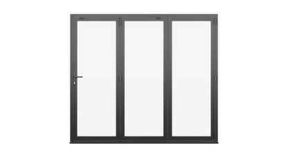 Jet Black Aluminium Bifolding Door - 2100mm x 2100mm – All Folding to the Right | 3-3-0