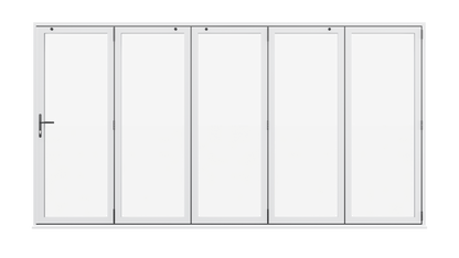 White Aluminium Bifolding Door - 4000mm x 2100mm - All Folding to the Right | 5-5-0